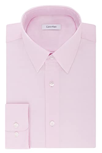 Calvin Klein Men's Dress Shirt Regular Fit Non Iron Stretch Solid