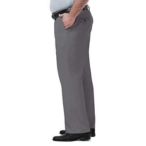 Haggar Men's Premium Comfort Classic Fit Flat Front Hidden Comfort Waistband Pant (Regular and Big & Tall Sizes)