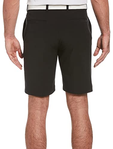 PGA TOUR Men’s 9” Flat Front Horizontal Textured Golf Shorts, 4-Way Stretch, Moisture-Wicking, Sun Protection