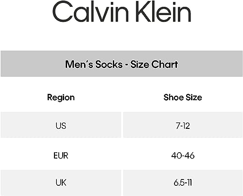 Calvin Klein Men's Crew Socks - 4 Pack Lightweight Combed Cotton Blend Dress Socks - Breathable Socks for Men (7-12)