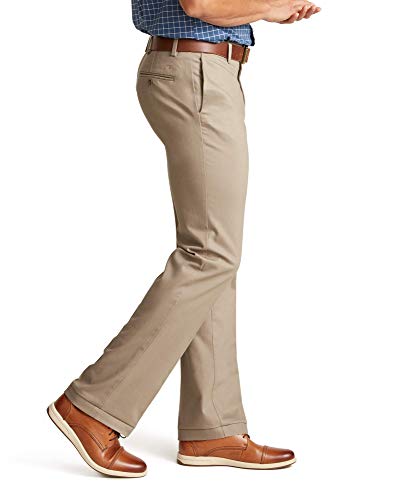 Dockers Mens Straight Fit Signature Lux Cotton Stretch Khaki Pant Creased