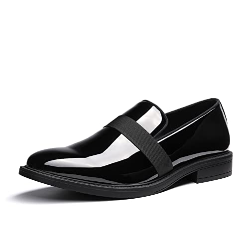 Bruno Marc Men's Dress Tuxedo Shoe Slip-on Classic Patent Leather Loafers