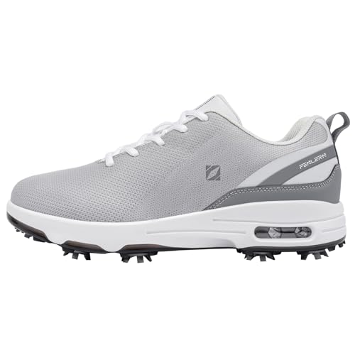 FENLERN Men's Golf Shoes Spiked Waterproof Comfortable Air Cushion F006