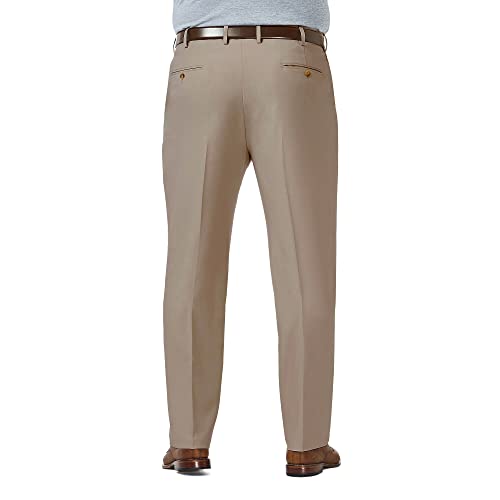 Haggar Men's Premium Comfort Classic Fit Flat Front Hidden Comfort Waistband Pant (Regular and Big & Tall Sizes)