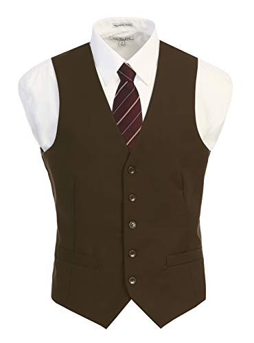 Gioberti Men's Formal Suit Vest Fit for Business or Casual Dress