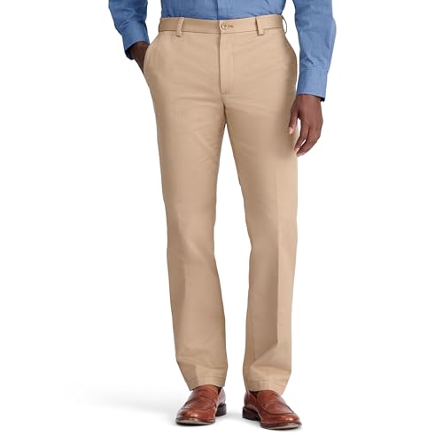 IZOD Men's American Chino Flat Front Straight Fit Pant