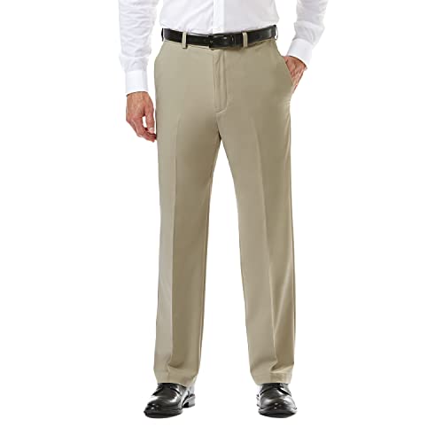 HAGGAR Mens Cool 18 Pro Classic Fit Flat Front Casual Pant Regular and Big & Tall Sizes