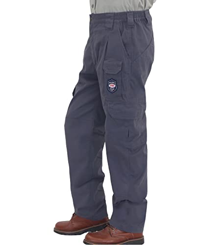 BOCOMAL Men's FR Cargo Pants Flame Resistant Pants Midweight 7.5oz (7 Pockets) Multi-Pockets FR Pants