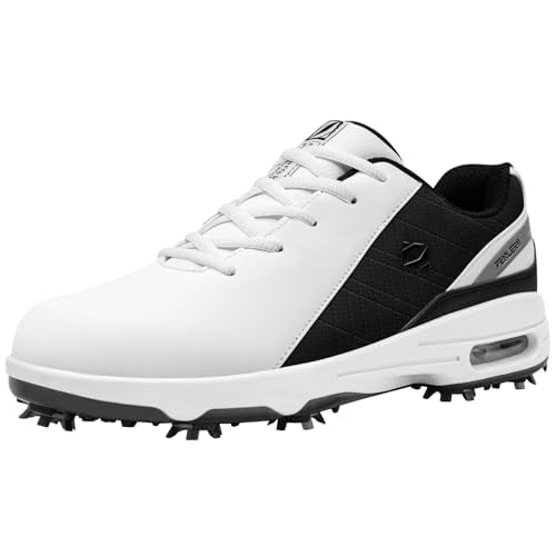 FENLERN Men's Golf Shoes Spiked Waterproof Comfortable Air Cushion F006