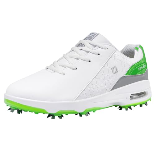 FENLERN Men's Golf Shoes Spiked Waterproof Comfortable Air Cushion F006