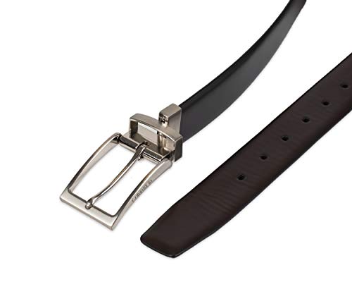 Calvin Klein Men's Two-in-One Reversible Rotative Buckle Casual Dress Belt