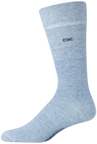 Calvin Klein Men's Crew Socks - 4 Pack Lightweight Combed Cotton Blend Dress Socks - Breathable Socks for Men (7-12)