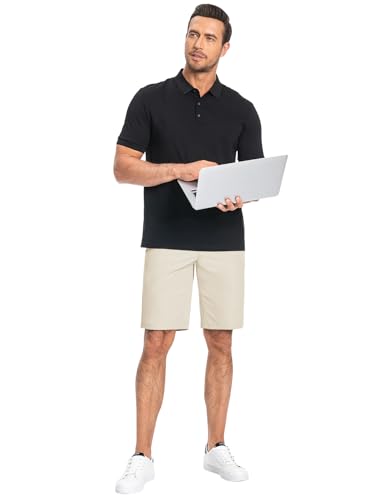 Men's Golf Shorts 7" 10" Dress Casual Shorts Quick Dry Stretch Anti-Wrinkle Work Hybrid Chino Shorts with 4 Pockets