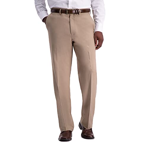 Haggar Men's Premium Comfort Classic Fit Flat Front Hidden Comfort Waistband Pant (Regular and Big & Tall Sizes)