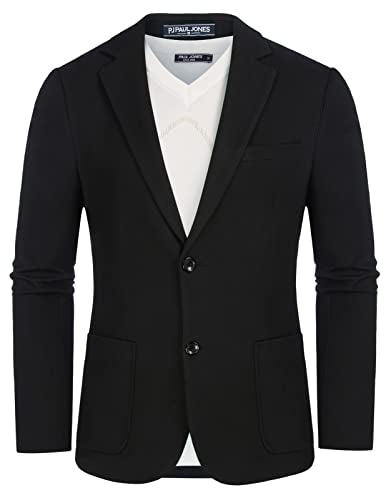 PJ PAUL JONES Men's Casual Knit Blazer Suit Jackets Two Button Lightweight Unlined Sport Coat