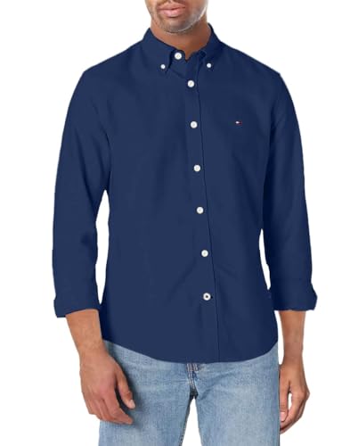 Tommy Hilfiger Men's Long Sleeve Button Down Oxford Shirt in Regular Fit