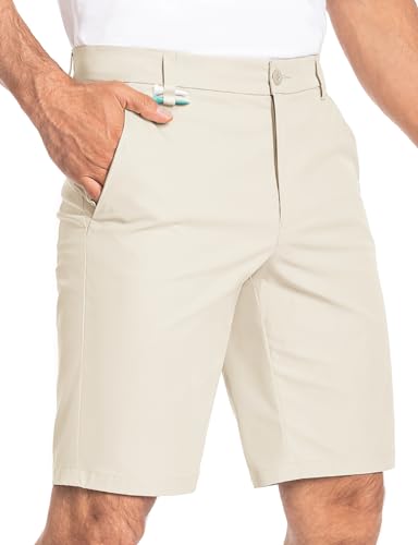 Men's Golf Shorts 7" 10" Dress Casual Shorts Quick Dry Stretch Anti-Wrinkle Work Hybrid Chino Shorts with 4 Pockets