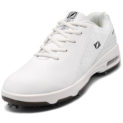 FENLERN Men's Golf Shoes Spiked Waterproof Comfortable Air Cushion F006