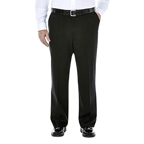 Haggar Men's Premium No Iron Khaki Classic Fit Expandable Waist Flat Front Pant (Regular and Big & Tall Sizes)