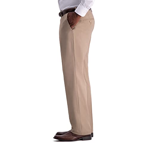 Haggar Men's Premium Comfort Classic Fit Flat Front Hidden Comfort Waistband Pant (Regular and Big & Tall Sizes)