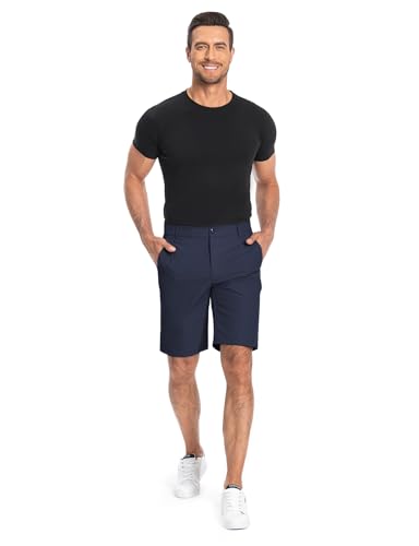 Men's Golf Shorts 7" 10" Dress Casual Shorts Quick Dry Stretch Anti-Wrinkle Work Hybrid Chino Shorts with 4 Pockets