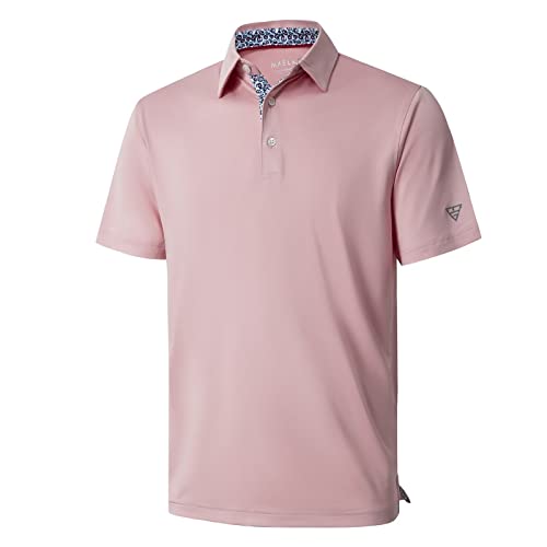 Mens Polo Shirts Short and Long Sleeve Casual Solid Stylish Dry Fit Performance Designed Collared Golf Polo Shirts for Men