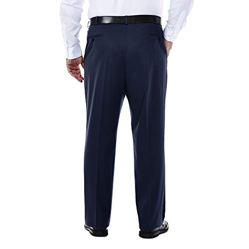 Haggar Men's Premium No Iron Khaki Classic Fit Expandable Waist Flat Front Pant (Regular and Big & Tall Sizes)