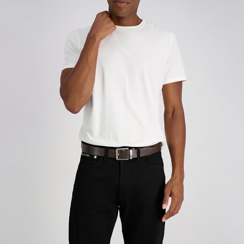 Calvin Klein Men's Two-in-One Reversible Rotative Buckle Casual Dress Belt