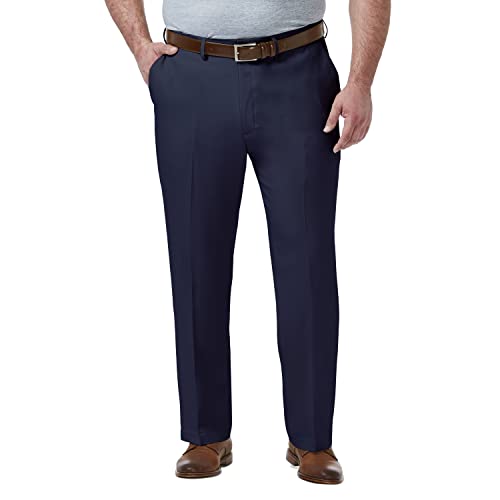 Haggar Men's Premium Comfort Classic Fit Flat Front Hidden Comfort Waistband Pant (Regular and Big & Tall Sizes)