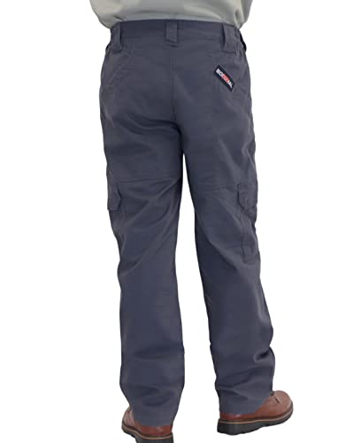 BOCOMAL Men's FR Cargo Pants Flame Resistant Pants Midweight 7.5oz (7 Pockets) Multi-Pockets FR Pants