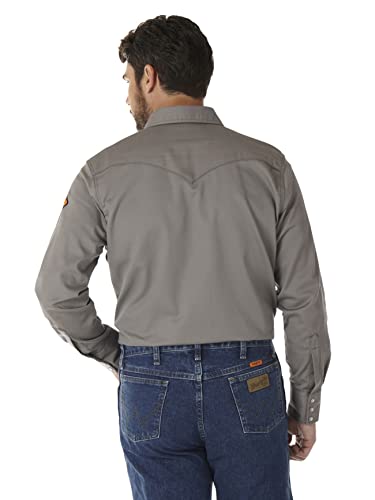 Wrangler Mens Riggs Workwear Flame Resistant Western Long Sleeve Two Pocket Snap Shirt