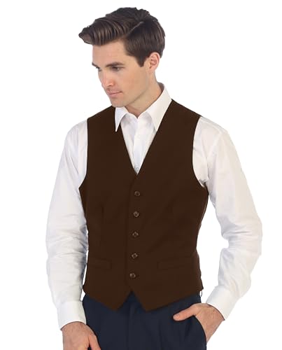 Gioberti Men's Formal Suit Vest Fit for Business or Casual Dress