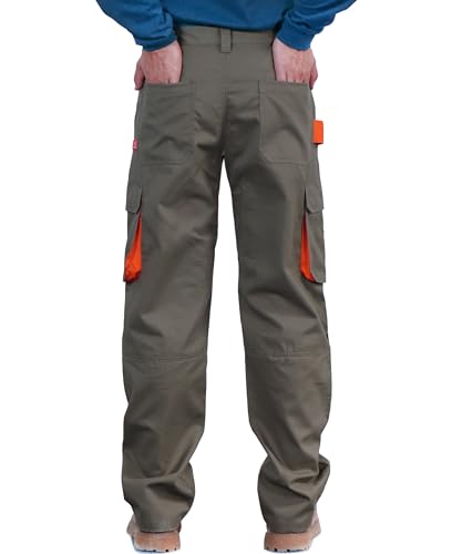 BOCOMAL FR Pants for Men Utility Cargo Pockets Flame Resistant/Fire Retardant Carpenter Water Oil Repellent Finish