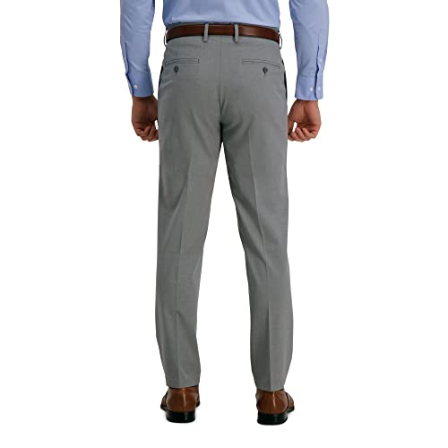 HAGGAR Mens 4 Way Stretch Slim Fit Flat Front Dress Pant