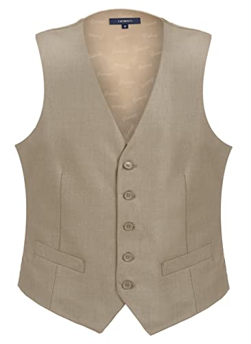 Gioberti Men's Formal Suit Vest Fit for Business or Casual Dress