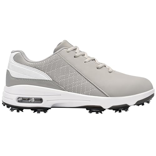 FENLERN Men's Golf Shoes Spiked Waterproof Comfortable Air Cushion F006