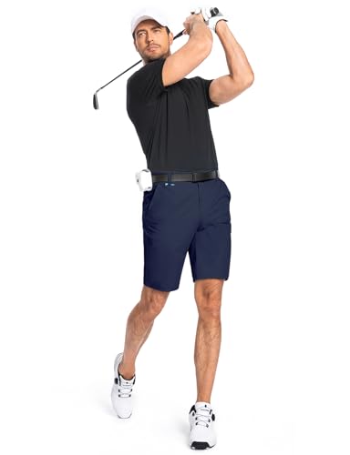 Men's Golf Shorts 7" 10" Dress Casual Shorts Quick Dry Stretch Anti-Wrinkle Work Hybrid Chino Shorts with 4 Pockets