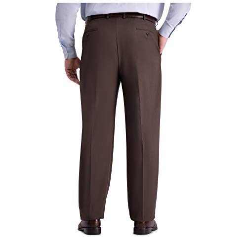 Haggar Men's Premium Comfort Classic Fit Flat Front Hidden Comfort Waistband Pant (Regular and Big & Tall Sizes)