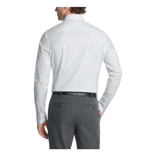 Calvin Klein Men's Non Iron Regular Fit Herringbone French Cuff Dress Shirt