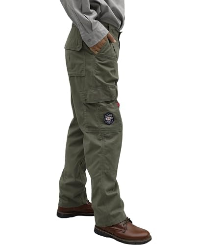 BOCOMAL FR Pants for Men Cargo Flame Resistant Pants(2112&CAT2) 100% C 7.5oz Utility Fire Resistant Pants