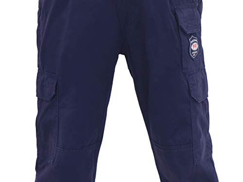 BOCOMAL Men's FR Cargo Pants Flame Resistant Pants Midweight 7.5oz (7 Pockets) Multi-Pockets FR Pants