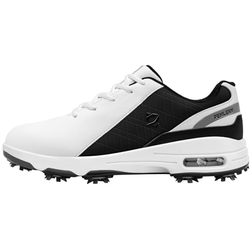 FENLERN Men's Golf Shoes Spiked Waterproof Comfortable Air Cushion F006