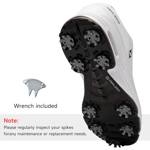 FENLERN Men's Golf Shoes Spiked Waterproof Comfortable Air Cushion F006