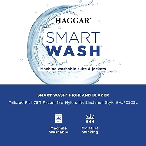 HAGGAR mens Smart Wash Highland Blazer