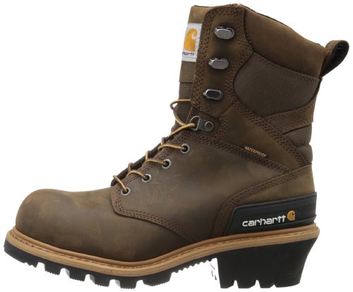 Carhartt Men's 8-inch Waterproof Composite Toe Leather Logger Boot Cml8360