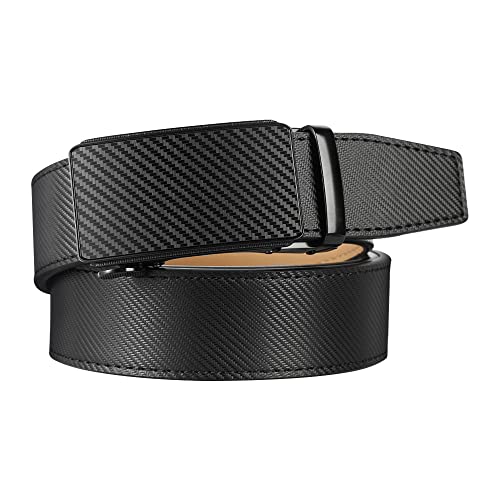 Lavemi Men's Real Leather Ratchet Dress Casual Belt, Cut to Exact Fit,Elegant Gift Box