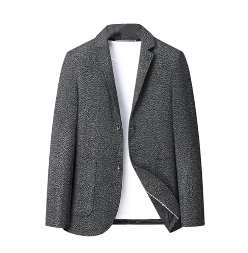 Men's Casual Blazer Jacket Autumn Winter Woolen Suit Coat Formal Business Party Wedding Dresses Plus Size