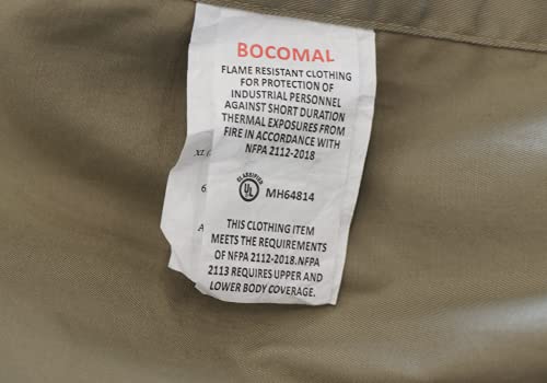 BOCOMAL FR Shirts 6.25oz Lightweight Welding Shirts Flame Resistant Men's Fire Retardant Shirt