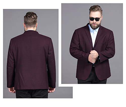 Men's Plus Size Blazer Two Button Business Suit Jacket Wedding Stylish Dress