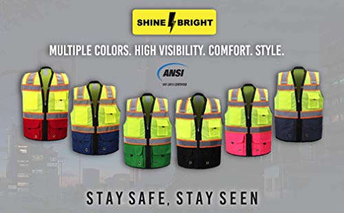 Shine Bright Safety Vest - High Visibility with Reflective Straps and Pockets – Premium, Soft, Durable, and Breathable